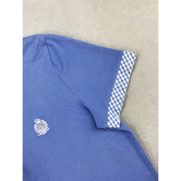 Lauren Ralph Lauren Polo Shirt Women Large Blue Button Golf Golfer Active - Picture 6 of 11